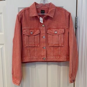 GAP Light Red Jean Jacket Classic Style Medium